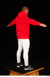  Dave black sneakers dressed red hoodie standing white pants whole body 0022.jpg